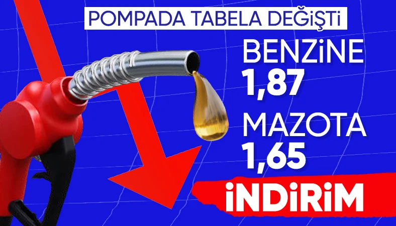 Benzin ve motorinde indirim tabelaya yansıdı