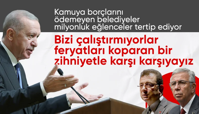 Cumhurbaşkanı Erdoğan'dan, CHP'li belediyelerin 29 Ekim harcamalarına eleştiri