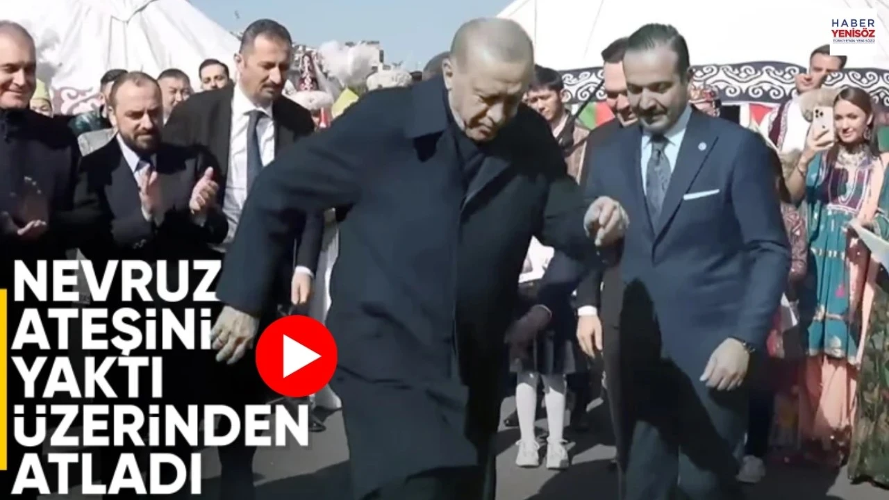 Cumhurbaşkanı Erdoğan, Nevruz ateşini yaktı