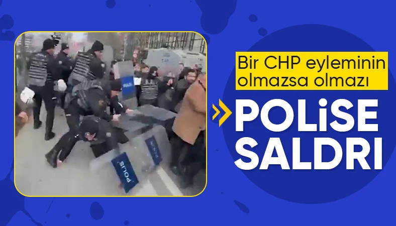 Ekrem İmamoğlu adliyede ifade verirken CHP'li grup polise saldırdı