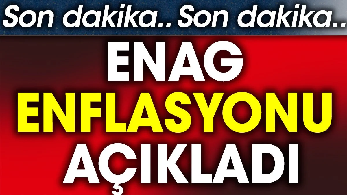 ENAG enflasyonu açıkladı. Son Dakika !!