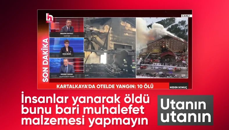 Halk TV yayınında Bolu'daki yangınla ilgili söylenenler gündem oldu