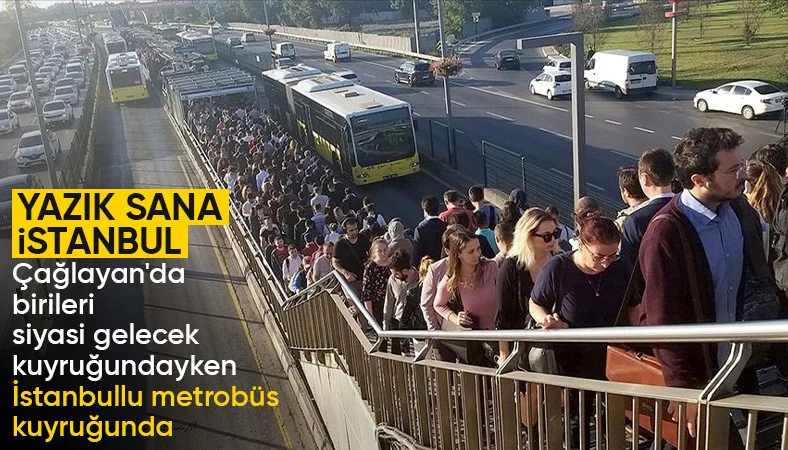 İstanbulluyu canından bezdiren metrobüs yoğunluğu