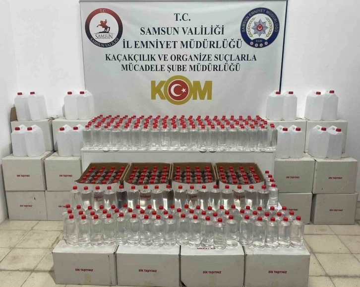 Samsun'da Kaçak İçki Yapımında Kullanılan 1 Ton Etil Alkol Ele Geçirildi!