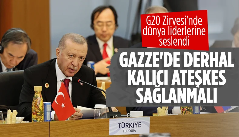 SON DAKİKA! Cumhurbaşkanı Erdoğan G20 Liderler Zirvesi'nde konuştu