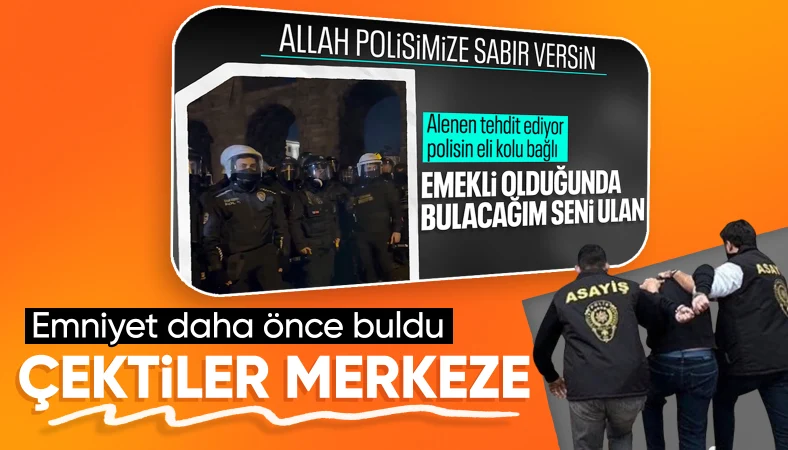 Saraçhane'deki İmamoğlu protestolarında polise tehdit eden şüpheli yakalandı