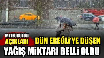 Dün Ereğli'ye düşen yağış miktarı belli oldu