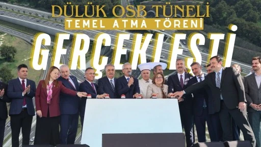 Gaziantep’te sanayi, ticaret ve lojistik açısından önemli bir ulaşım projesi olan Dülük-OSB Tüneli ve kavşak çalışmalarının temeli, Ulaştırma ve Altyapı Bakanı Abdulkadir Uraloğlu’nun katılımıyla atıldı.