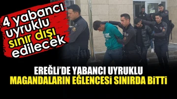 Ereğli'de yabancı uyruklu magandaların eğlencesi sınır dışında bitti