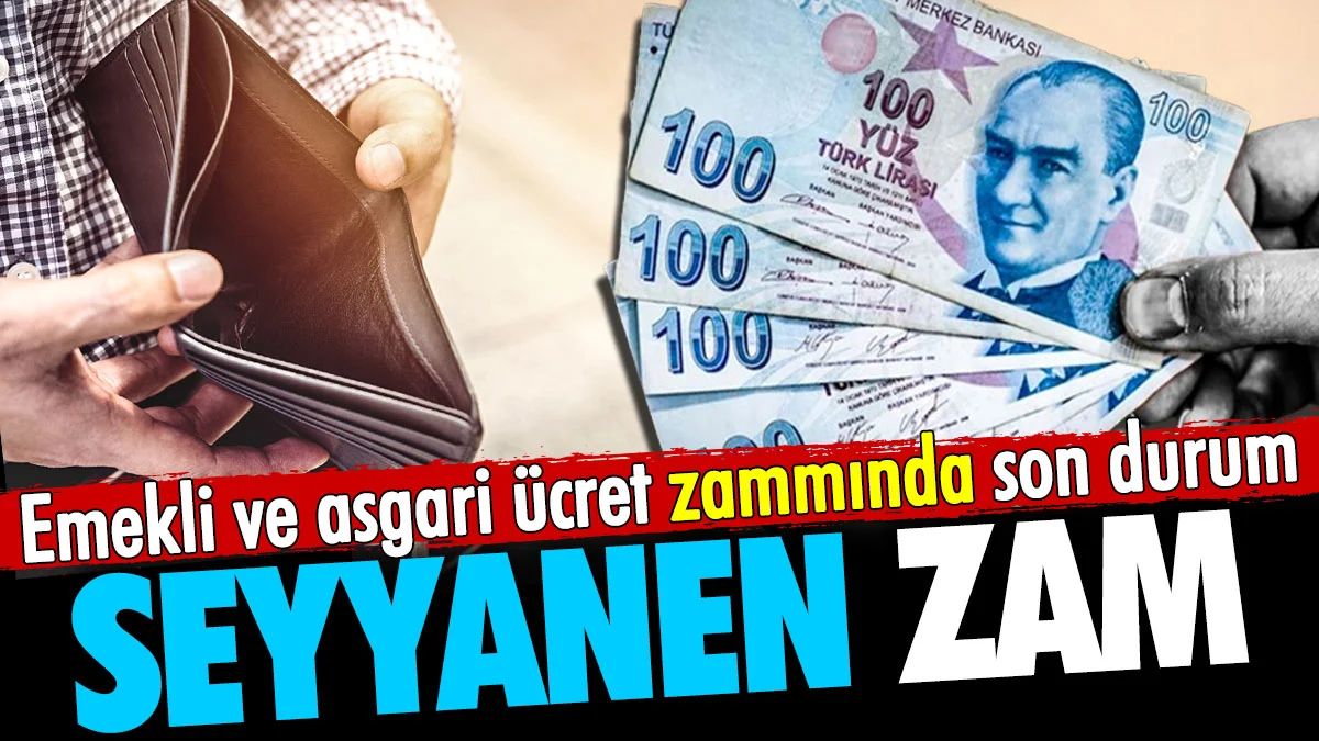 Seyyanen zam. Emekli ve asgari ücret zammında son durum